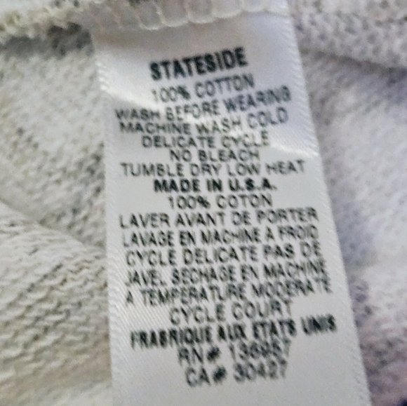 Stateside Medium 100% Cotton Floral Hooded Sweatshirt Drawstring - Picture 5 of 7